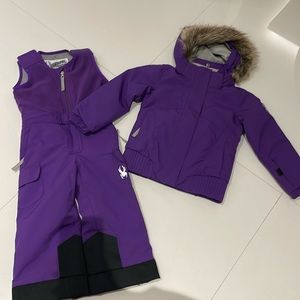 Spyder Kids Size 3 Lola ski pants and jacket, purple